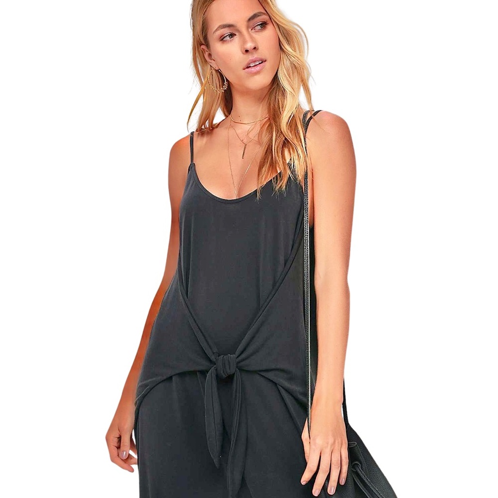 *NWT* FRANCESCA’S Black Midi Tie Front CoverUp/Dress - Picture 9 of 14